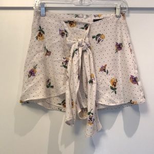 Floral Shorts with front tie